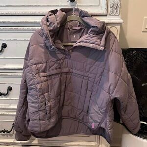 Free People Purple Puffer Jacket